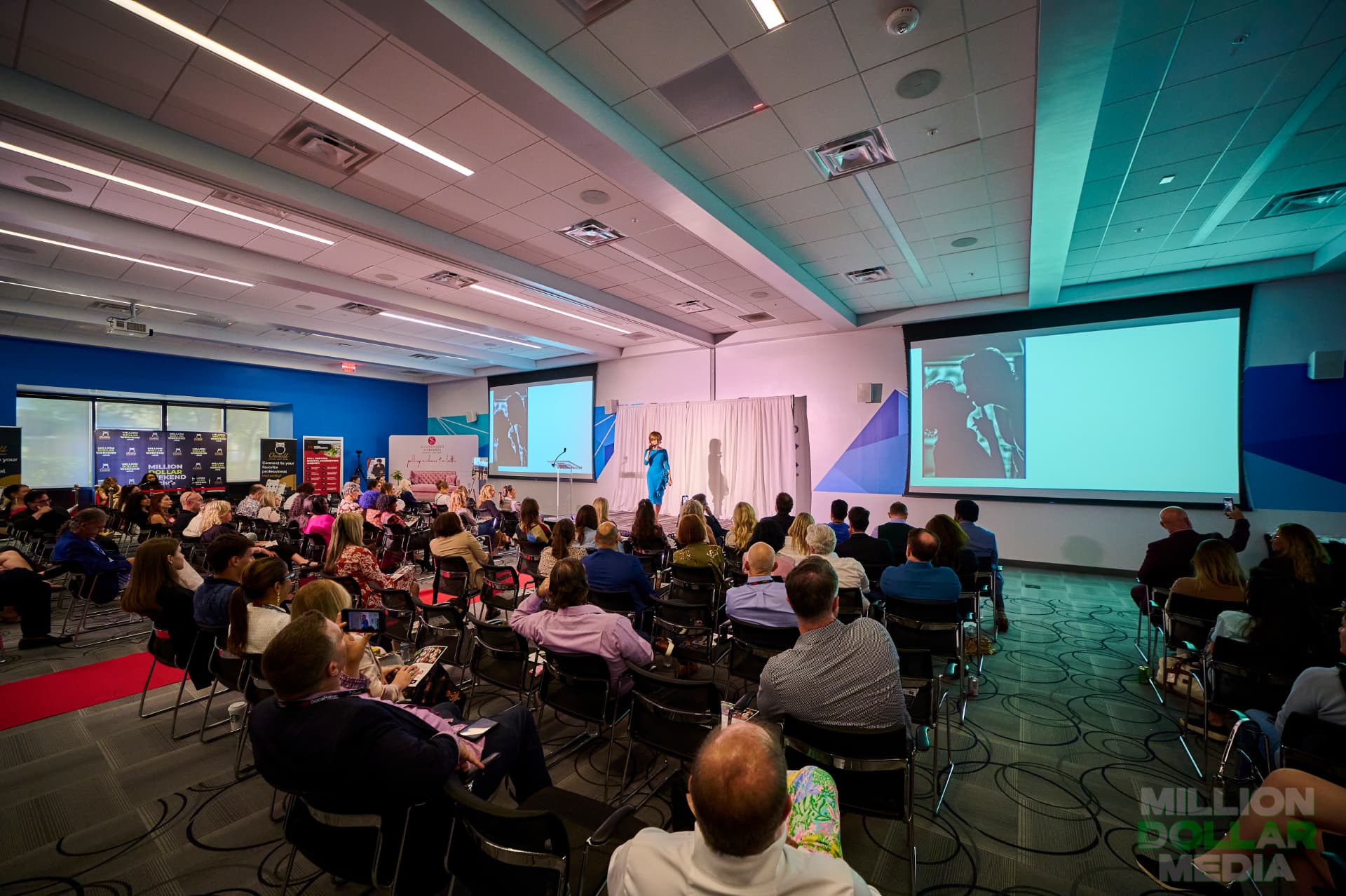 Full audience watching a keynote at Million Dollar Weekend in Boca Raton